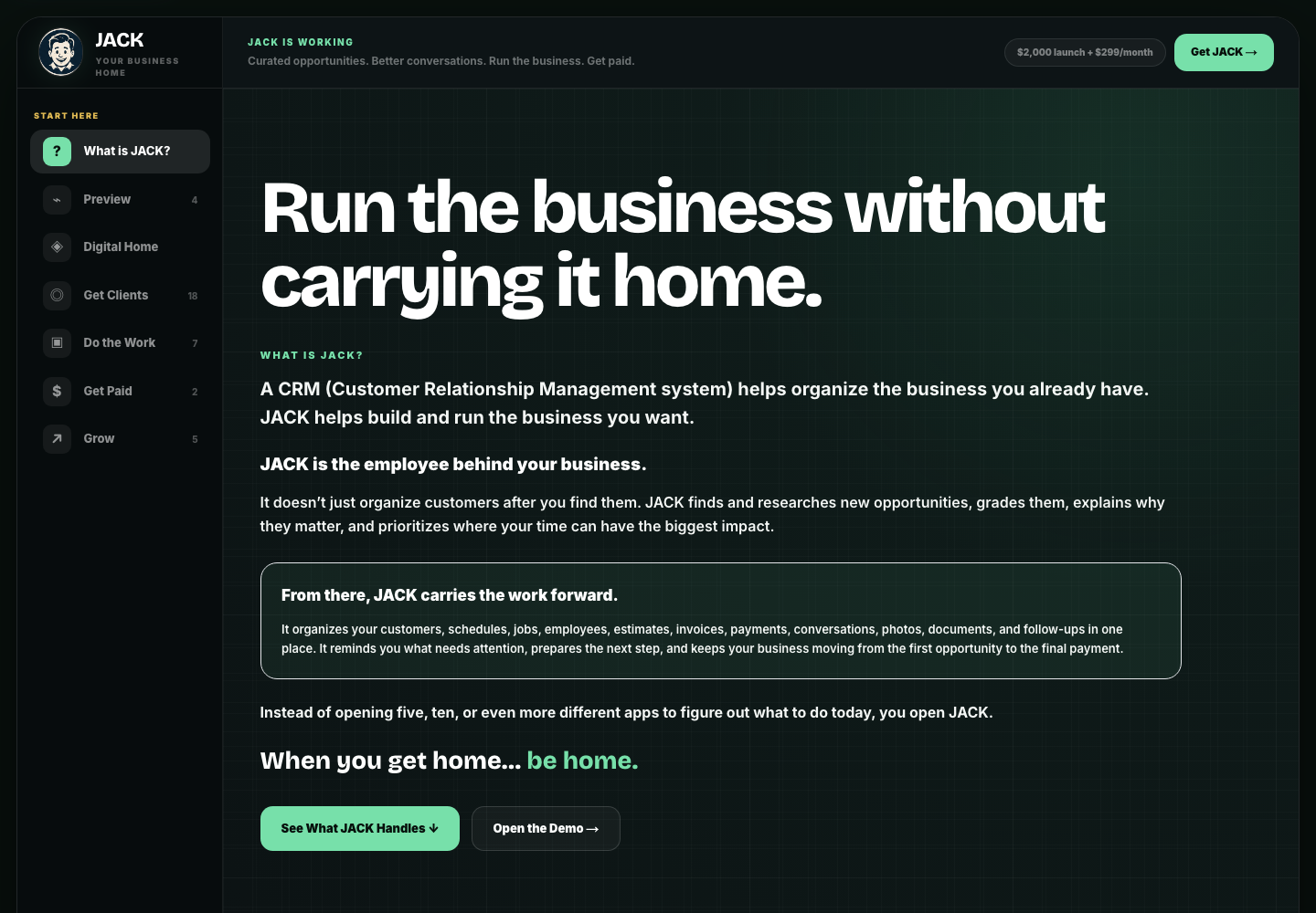 JACK — business operating system