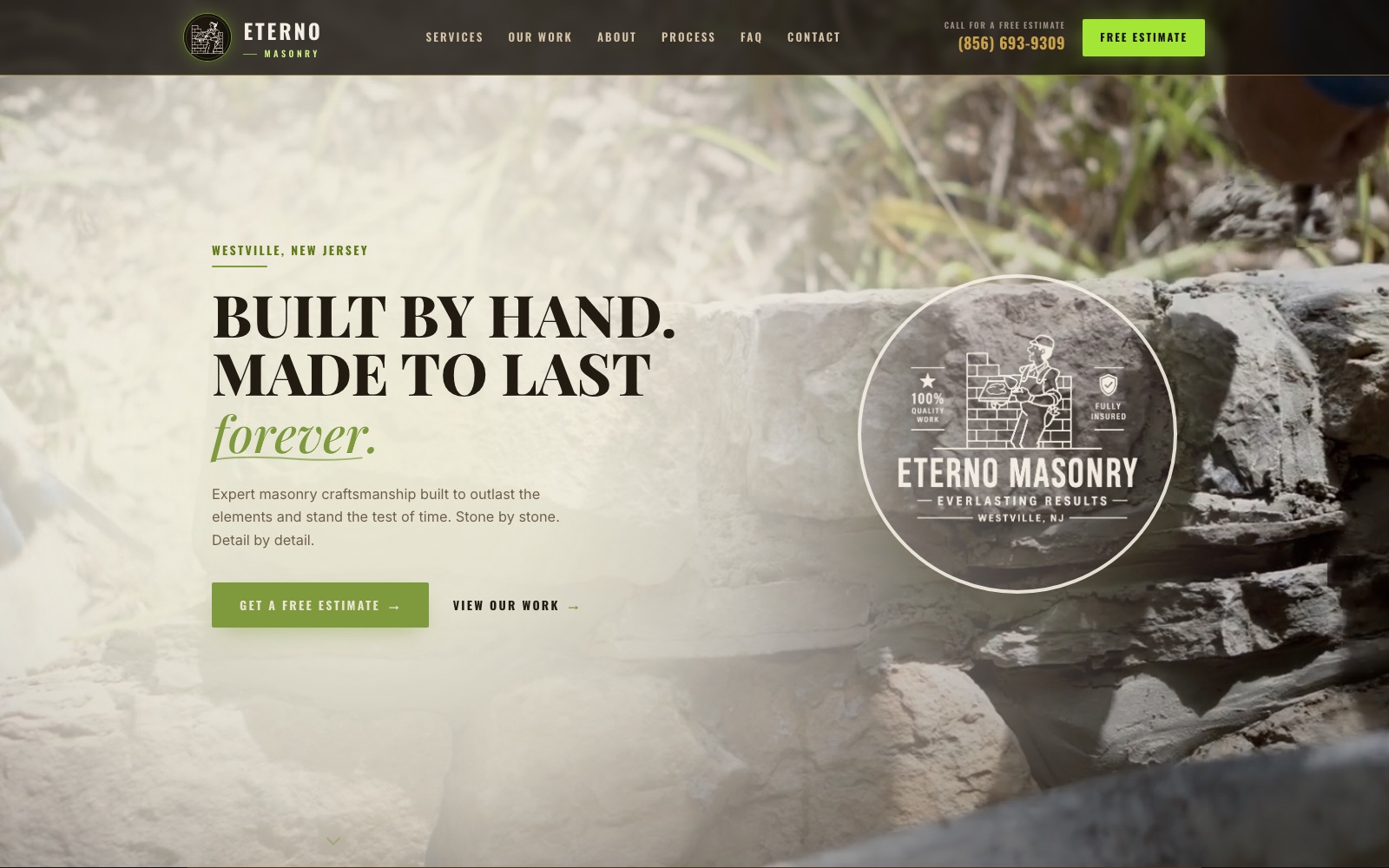 Eterno Masonry website