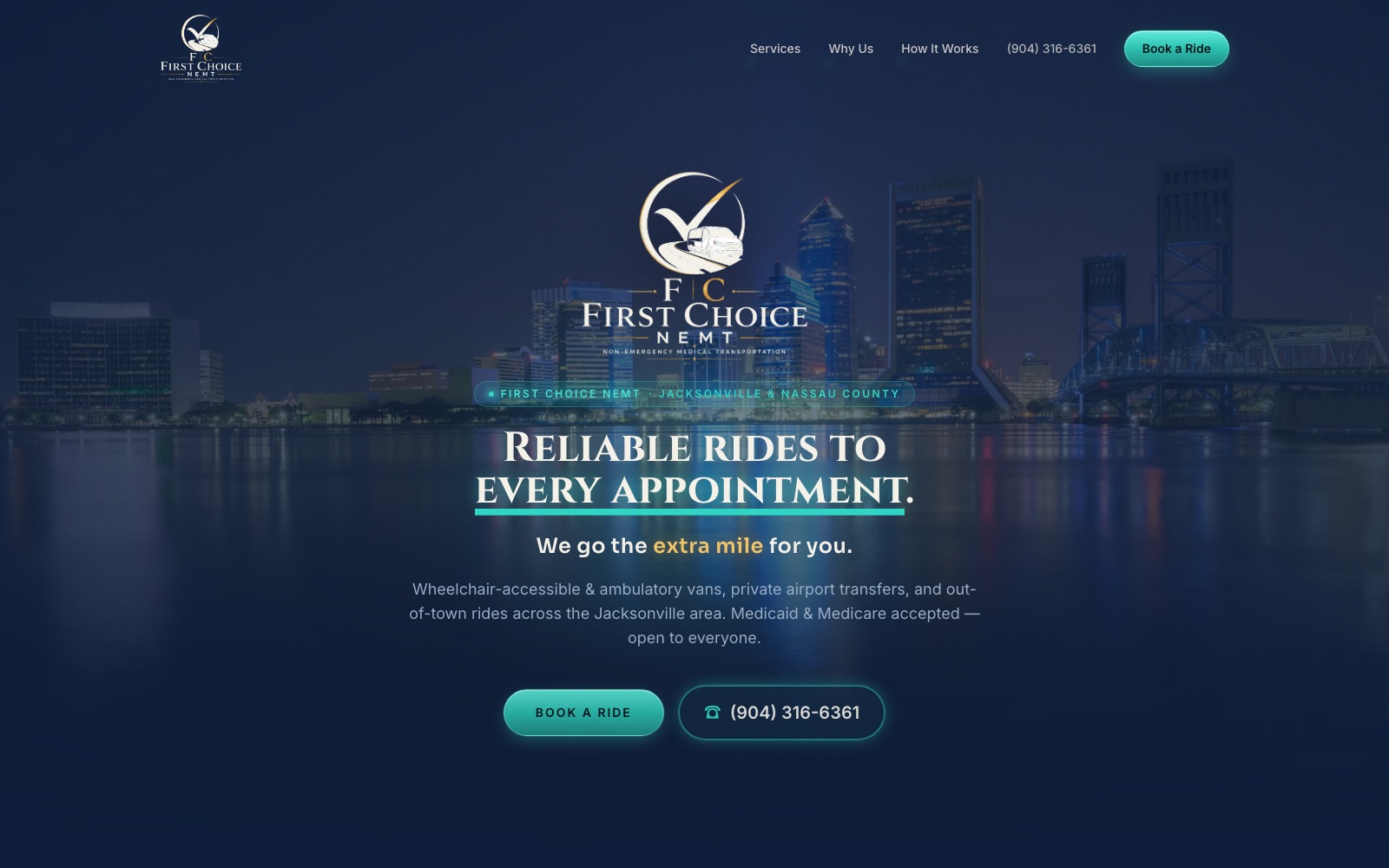 First Choice NEMT website