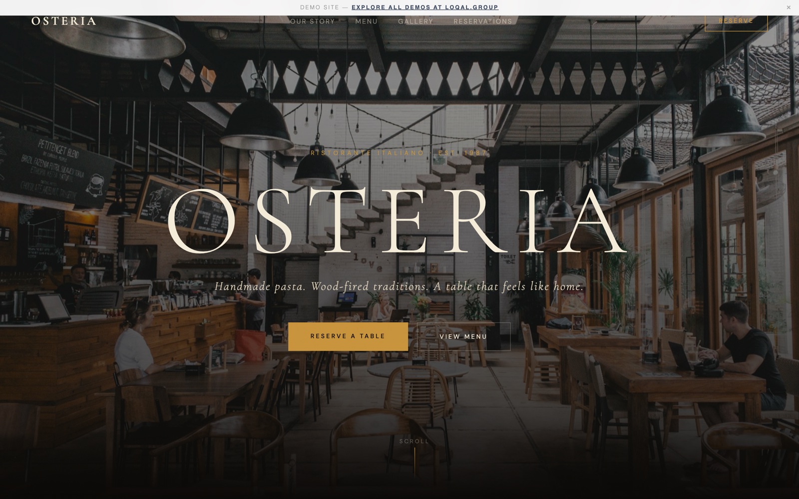 Osteria website